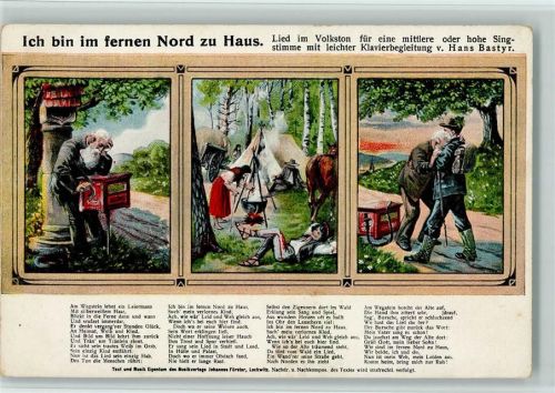 Liederkarte von Hans Bastyr Ich bin im fernen Nord zu Haus