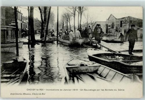 Choisy-le-Roi 1910 Inondations de Janvier Un Sauvetage par les Soldats du Génie
