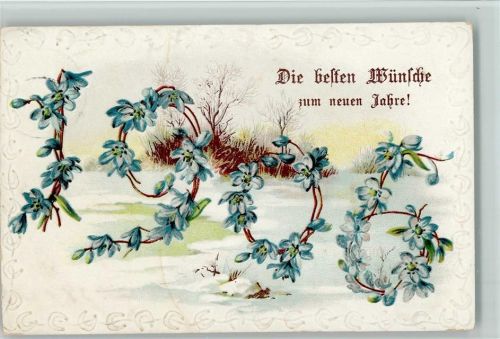 Aus Blumen die Zahl 1906 AK