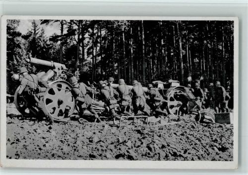 Driesen Verlag Nr. 3403 - Große Kanone wird geschoben AK Unsere Wehrmacht