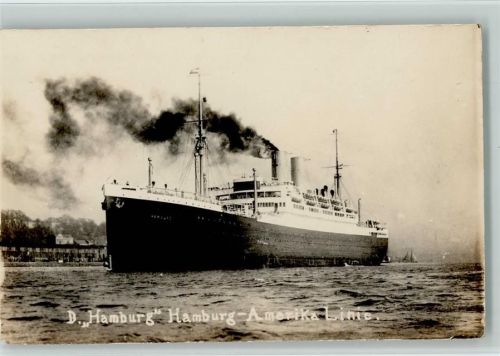 Hamburg-Amerika Linie - Dampfer Deutschland AK