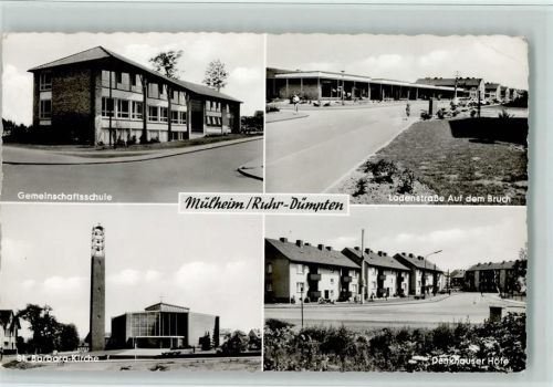 Dümpten Gemeinschaftsschule Landestraße Auf dem Bruch St. Barbara-Kirche Denkhauser Höfe 4-Bildaufnahme