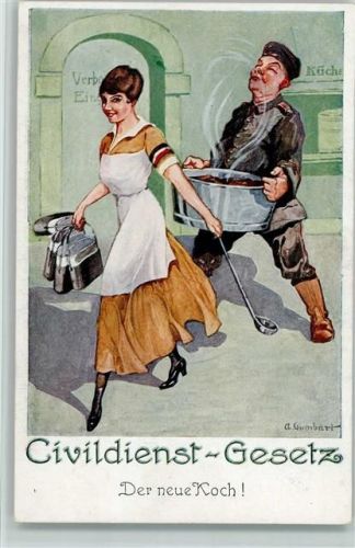 Zivildienst - Gesetz - "Der neue Koch" sign Gumbart - Verlag FPHG Serie 146 Nr. 3838