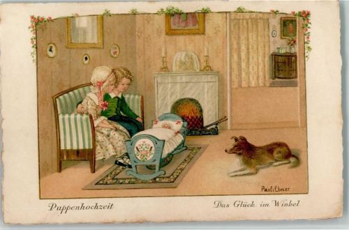 Puppenhochzeit, das Glück im Winkel , Babywiege