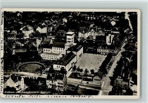Velbert Luftaufnahme Rathaus und Amtsgericht