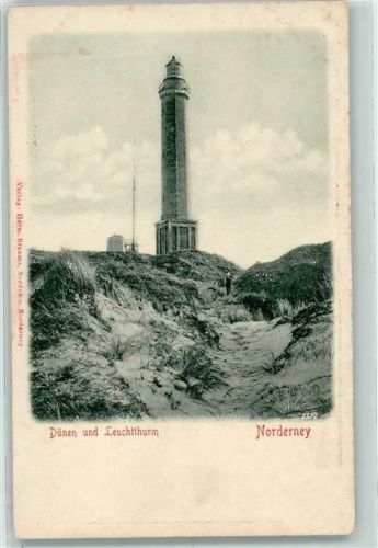 Norderney Reliefdruck , plastisch ausgearbeitet Dünen und Leuchtturm