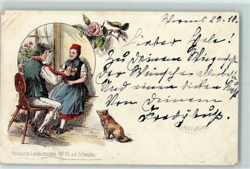 1898 Herssische Landestrachten Nr. 10 Litho AK