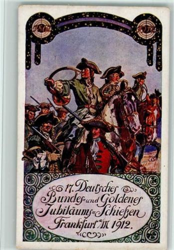 Frankfurt Jubil. Schießen 1912 , sign Correggio - Ereignis - offiz. Karte Nr. 3 AK