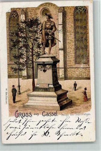 Kassel 1902 Gruss aus - Denkmal Philipp des Großmütigen AK