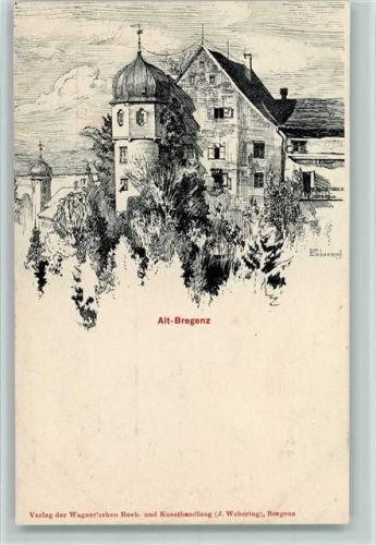 Bregenz 1898 Wagner Kunstbuchhandlung - signiert - Erhaltung I AK
