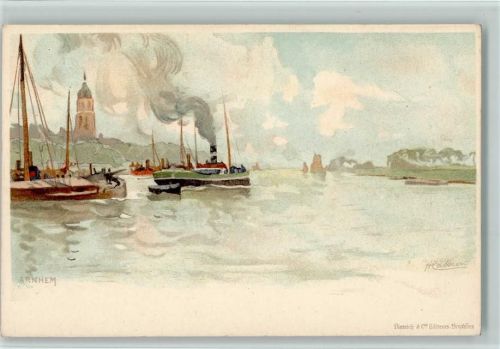Arnhem 1898 Dampfpinasse , sehr gute Erhaltung AK