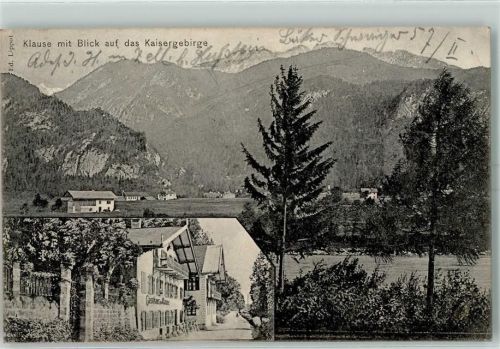 Kufstein Klause mit Blick auf das Kaisergebirge Ort lt. Verlag
