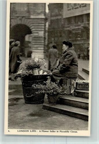 a Flower Seller in Picadilly Circus AK Nr. 6 Charles Skiltosn Ltd.