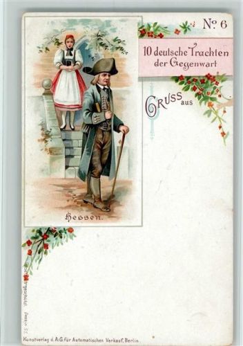 1900 10 Deutsche Trachten der Gegenwart Nr. 6 , Litho