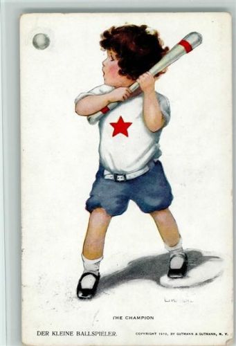 1913 The Champions - Der kleine Ballspieler , signiert