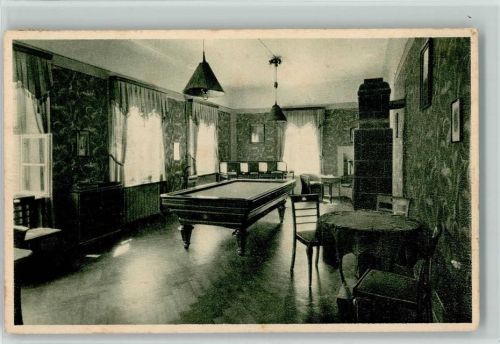 St. Wendel 1941 Kurhaus Harschberg - Eisenbahnerheim - Billardzimmer AK