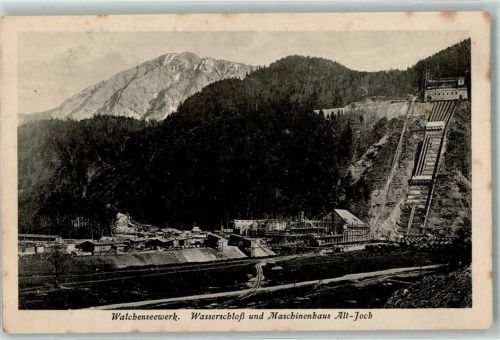 W8111 Altjoch a See Walchenseewerk Wasserschloß Maschinenhaus Kraftwerk