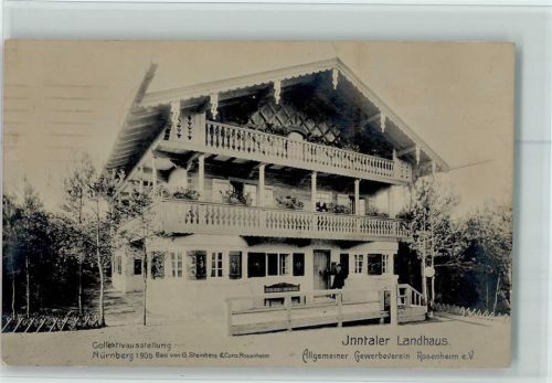 Nürnberg Collektiv-Ausstellung 1906 - Bau von Steinbeis & Cons. Rosenheim - Inntaler Landhaus - Architektur - Ereignis