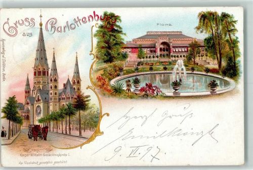 Charlottenburg 1897 Kaiser Wilhelm-Gedächtniskirche I. Flora