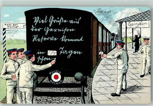 1915 Eisenbahn nach der Heimat AK