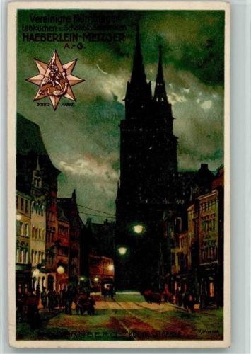 W8500 Nürnberg Lebkuchen Haeberlein Werbung , sign K. Mutter AK Lebkuchen Lithographie / Künstlerkarte