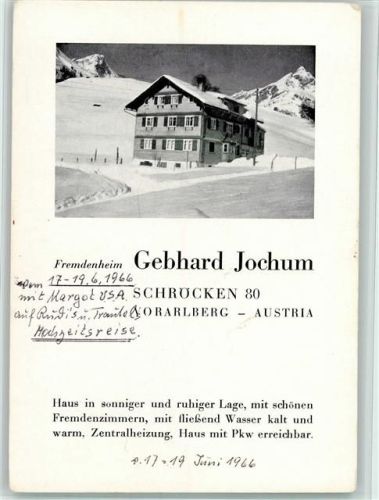 Schröcken Haus Gebhard Jochum Winter