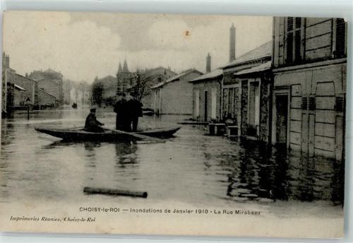 Choisy-le-Roi Inondations de Janvier 1910 La Rue Mirabeau Hochwasser