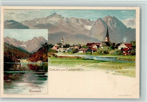 Garmisch 1900 Nr. 232 sign Deuchert - Gruss aus - gute Erhaltung AK