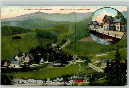 Blauenthal Auersberg mit Unterkunftshaus Hotel Forelle Sosaer Straße