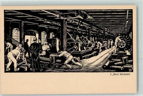 Mech. Werkstatt Beruf Industrie Historisches aus den Kruppschen Betrieben AK