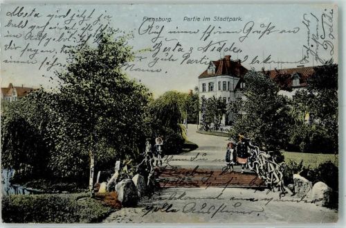 Flensburg 1911 Partie im Stadtpark