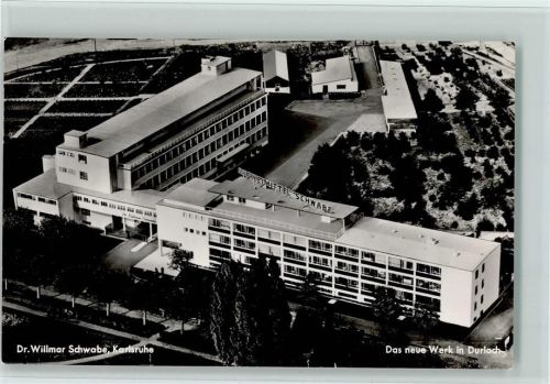 Durlach 1954 Das Werk in Durlach , Dr. Willmar Schwabe , sehr gute Erhaltung AK
