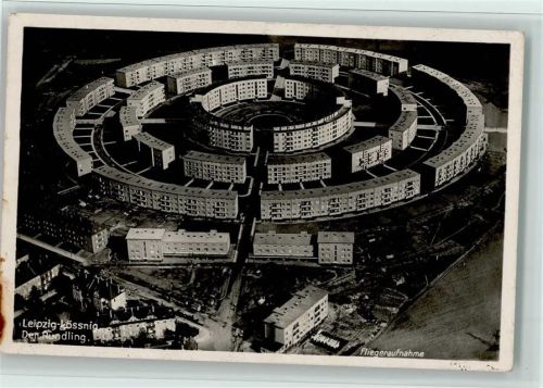 Lößnig 1939 Luftbild - Der Rundling , gute Erhaltung AK