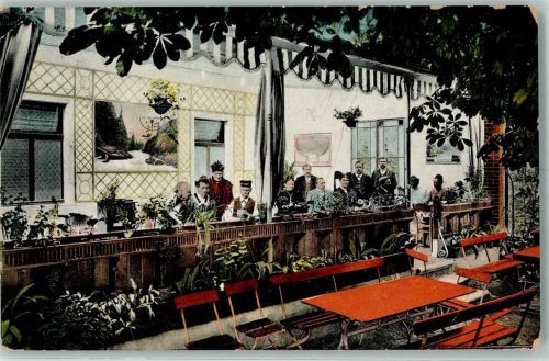 Rheinfelden 1910 Gasthaus und Soolbad Zum Ochsen Gartenhalle