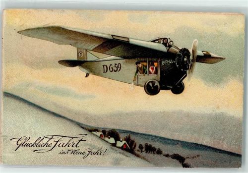 1933 Neujahr mit dem Taschentuch winken AK