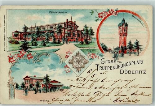 14727 O1831 Döberitz 1905 - Truppenübungsplatz Offizierkasino Wasserturm Wache