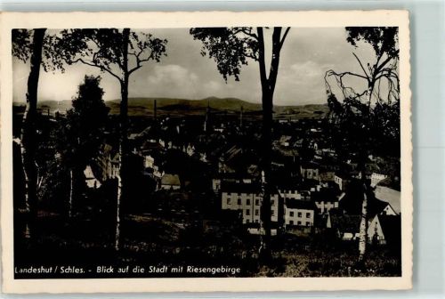Landeshut in Schlesien Blick auf die Stadt mit Riesengebirge