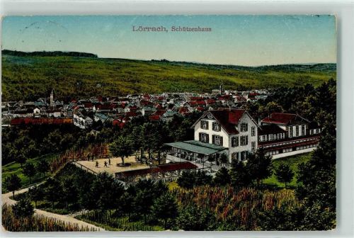 Lörrach 1911 Schützenhaus Kirche