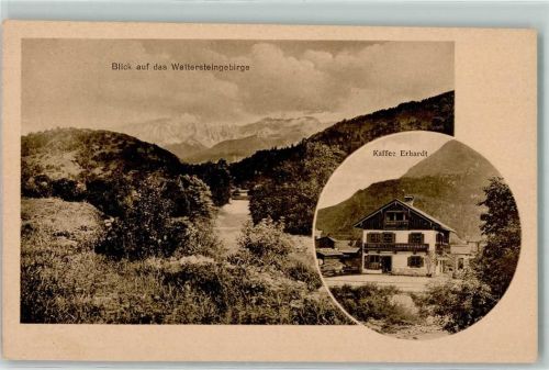 Garmisch-Partenkirchen Wettersteingebirge Kaffee Erhardt Ort handschriftlich