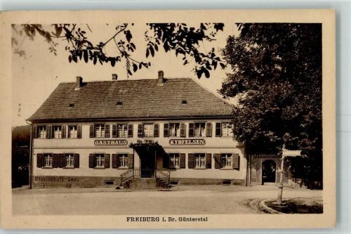 Freiburg Gasthaus Kybfelsen Wegweiser Günterstal