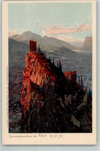 Arco 1899 Künstlerkarte Nr. 1362 Sonnenaufgang AK