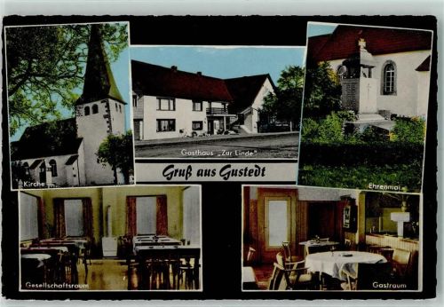 Gustedt Gasthaus Zur Linde Gesellschaftsraum Gastraum Ehrenmal Kirche