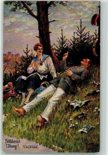 WK I Felddienstübung Soldatenliebe Verlag Gebr. Dietrich Serie 173-8 AK