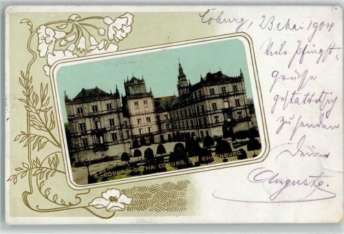 Coburg 1904 Coburg - Die Ehrenburg Blumen