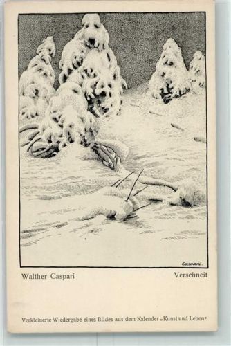 Walther Caspari Verschneit AK