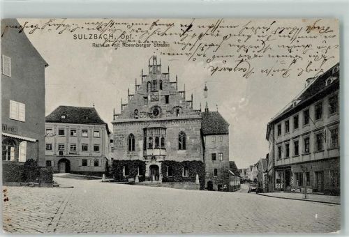 Sulzbach 1910 Rosenberger Straße Rathaus