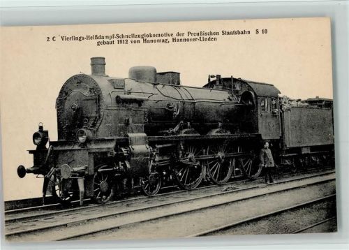 Serie 16 Nr. 2 Verlag Leonhardt - 2 C Vierlings Heißdampf Schnellzug Lok der Preuss. Staatsbahn , gebaut 1912 von Hanomag