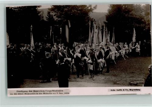 Donaustauf Huldigung der Deutschen Corps-Studenten in der Walhalla 1908