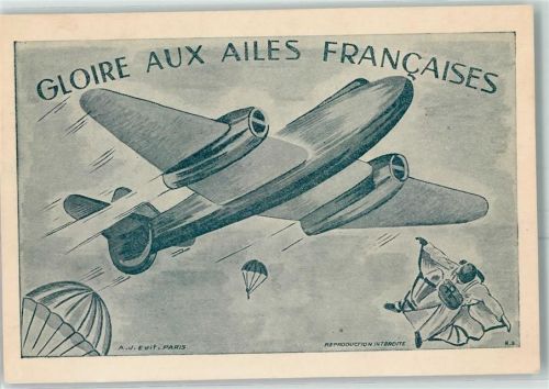 Gloire Aux Ailes Francaises AK