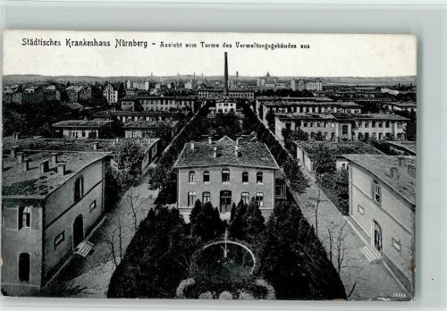 Nürnberg Städtisches Krankenhaus ansicht vom Turm des Verwaltungsgebäudes